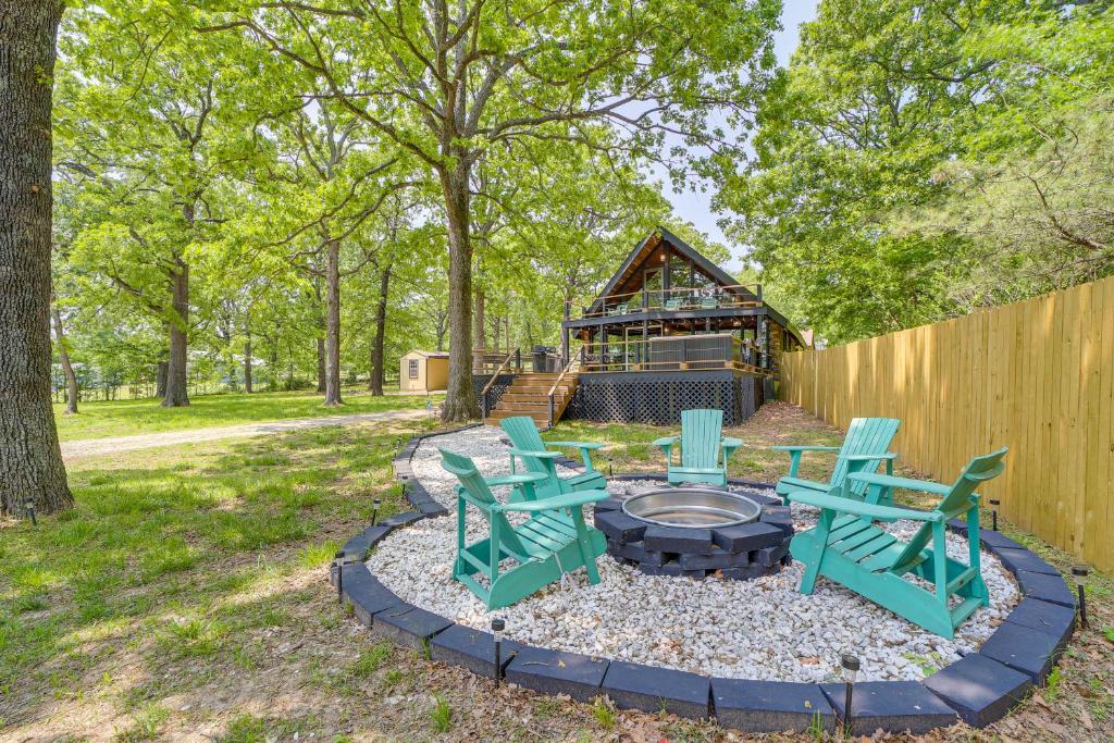 Modern Fairland Log Cabin with Lake Access!